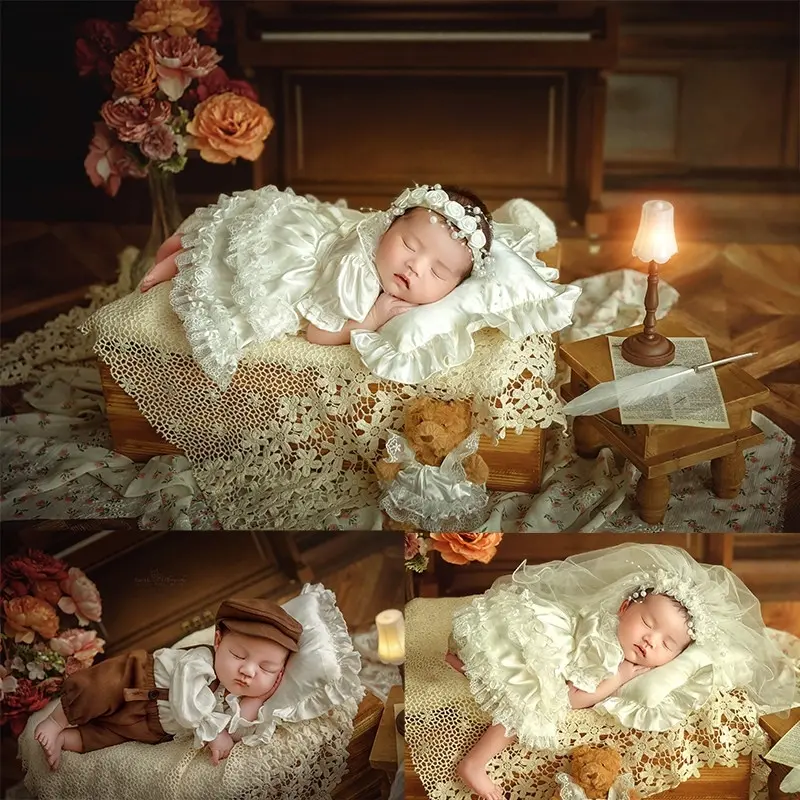 Vintage Wedding Girl Boy Theme Set - Newborn Photography Props